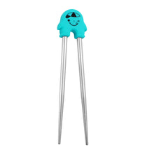 Load image into Gallery viewer, Face Cartoon Training Chopsticks | Pink Yellow Blue Metal Children Utensils - 1 Pc