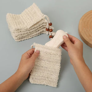 Soap Saver Bag | Mesh Drawstring Bar Soap Foaming Bags -  3 Pc Set