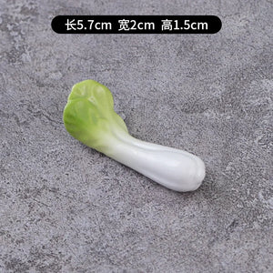 Cute Cabbage Chopstick Holder | Japanese Vegetable Ceramic Rest - 1 Pc