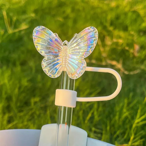 Cute Butterfly Straw Toppers | Silicone Stanley Cover Cap - 1 Pc