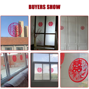 Traditional Chinese Red Wedding Stickers for Wall Door Decoration - 20 pcs