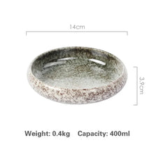 Load image into Gallery viewer, Rustic Japanese Small Plates | Asian Ceramic Round Plate and Bowls - 1 Pc