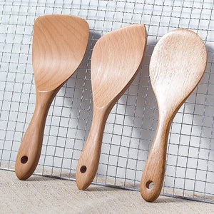 Wooden Rice Paddle | Japanese Spoon Scooper Spatula - 1 Pc