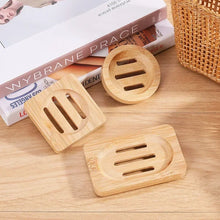 Load image into Gallery viewer, Bamboo Soap Saver | Bar Soap Holder Tray Dish with Drainage Holes - 1 Pc