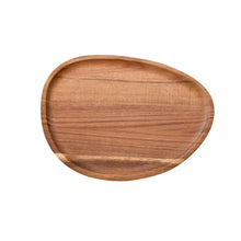 Load image into Gallery viewer, Oval Shapes Wooden Serving Tray | Large Solid Wood Dinner Plates - 1 Pc