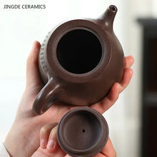 Load image into Gallery viewer, Landscape Yixing Teapot | Large Authentic Chinese Zisha Purple Clay Teaware - 1 Pc