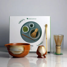 Load image into Gallery viewer, Vintage Matcha Set | Ceramic Spout Bowl Whisk Bamboo Chasen Tea Ceremony
