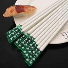 Load image into Gallery viewer, Green Sakura Chopsticks | Japanese Cherry Blossom Luxury - 5 Pair Set
