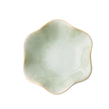 Load image into Gallery viewer, Light Green Ceramic Trinket Dish | Dainty Lotus Jewelry Tray - 1 Pc