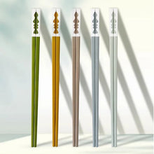 Load image into Gallery viewer, Wavy Korean Chopsticks Set | Modern Autumn Color Tableware - 5 Pairs