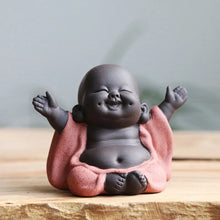 Load image into Gallery viewer, Cute Buddha Monk Tea Pet Figurine | Chinese Purple Clay Statue Figurine - 1 Pc