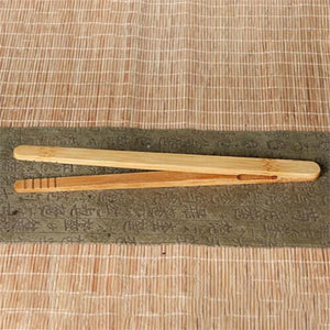 Natural Bamboo Tea Tongs | Chinese Brewing Tweezers - 2 Pc Set