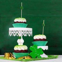 Load image into Gallery viewer, Green Clover Fancy Toothpicks | St Patricks Day Shamrock Party Picks - 100 Pc