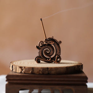 Dragon Incense Stick Holder | Lucky Feng Shui Copper Chinese - 1 Pc