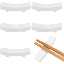 Load image into Gallery viewer, White Chopstick Holder | Spoon Rest Ceramic - 6 Pc Set