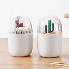 Load image into Gallery viewer, Cactus Toothpick Holder | Rabbit Deer Cotton Swabs Tooth Pick Dispensers - 1 Pc