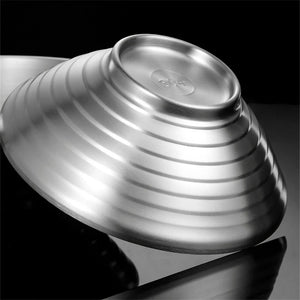 Stainless Steel Ramen Bowl | Large Japanese Soup Double Layer Bowls - 1 Pc