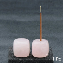 Load image into Gallery viewer, Natural Crystal Incense Holder | Stick Burner Quartz Stone - 1 Pc