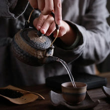 Load image into Gallery viewer, Rustic Wabi-Sabi Japanese Tea Set | Ceramic Teapot &amp; 4 Cups