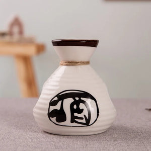 Retro Ceramic Sake Pot | 2/4/6 Sake Cups Set Japanese Tokkuri Bottle