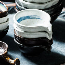 Load image into Gallery viewer, Small Japanese Clay Seasoning Ceramic Flavoring Soy Sauce Dipping Dish - 1 Pc
