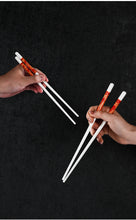 Load image into Gallery viewer, Festive Red Ceramic Chinese Chopsticks | Dragon and Phoenix Bone Porcelain  - 10 pairs