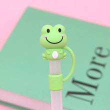 Load image into Gallery viewer, Green Frog Straw Toppers |  Cute Silicone Cap Covers - 1 Pc