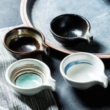 Load image into Gallery viewer, Small Japanese Clay Seasoning Ceramic Flavoring Soy Sauce Dipping Dish - 1 Pc