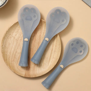 Cute Gray Paw Rice Paddle | Cat Dog Animal Non-Stick Silicone Spoon - 1 Pc