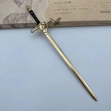 Load image into Gallery viewer, Sword Ruby Pendant Hair Sticks | Vintage Chinese Hairstyle Pin - 1 Pc
