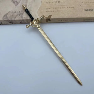 Sword Ruby Pendant Hair Sticks | Vintage Chinese Hairstyle Pin - 1 Pc