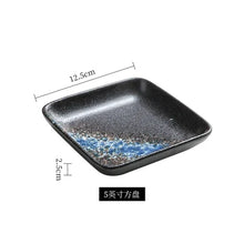 Load image into Gallery viewer, Small Square Japanese Sushi Plates | Rounded Ceramic Platter - 1 Pc