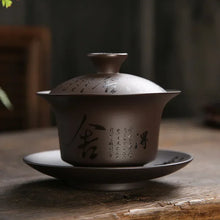 Load image into Gallery viewer, Yixing Gaiwan Tea Set | Purple Clay Handmade Chinese Teapot