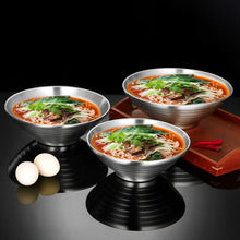 Load image into Gallery viewer, Stainless Steel Ramen Bowl | Large Japanese Soup Double Layer Bowls - 1 Pc