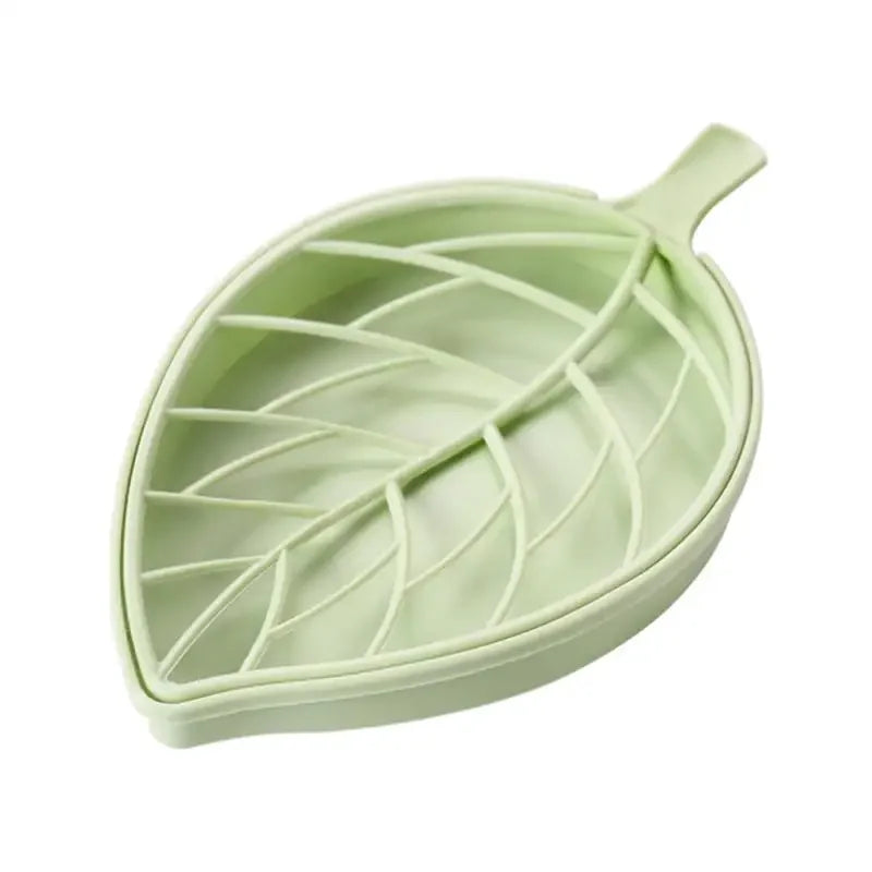 Leaf Soap Saver | Pink Green Bar Soap Holder Tray Rack - 1 Pc