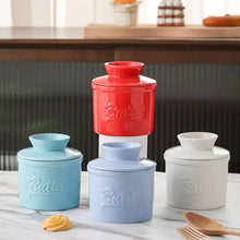 Load image into Gallery viewer, Cute Red French Butter Crock | Glossy Dish Bell Crock - 1 Set