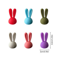 Load image into Gallery viewer, Cute Rabbit Wine Glass Charm | Silicone Identifier Drink Marker - 6 Pc Set