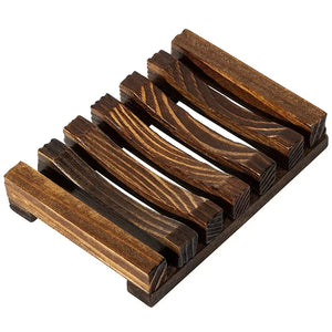 Bamboo Soap Saver | Bar Soap Holder Tray Dish with Drainage Holes - 1 Pc