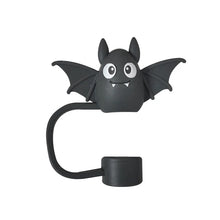 Load image into Gallery viewer, Cute Spooky Stanley Straw Toppers Set | Silicone Halloween Covers - 1 Pc