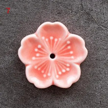 Load image into Gallery viewer, Cherry Blossom Ceramic Incense Holder | Cute Sakura Flower Stick Burners - 1 Pc