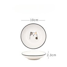 Load image into Gallery viewer, Cute Cat Soy Sauce Dish | Japanese Small Ceramic Seasoning Bowl - 1 Pc