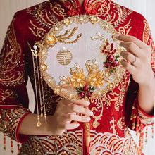 Load image into Gallery viewer, Luxury Bride Chinese Fan | Vintage Wedding Decorative Round - 1 Pc