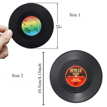 Load image into Gallery viewer, Retro Vinyl Record Cute Coasters | Music Drink Mats - 6 Pc Set