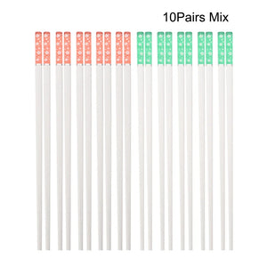 Green Sakura Chopsticks | Japanese Cherry Blossom Luxury - 5 Pair Set