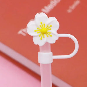 Cute Cherry Blossom Flower Straw Toppers | Sakura Straw Covers - 1 Pc