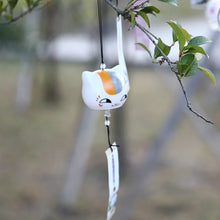 Load image into Gallery viewer, Cute Cat Japanese Glass Wind Chimes | Hanging Furin Bell - 1 Pc