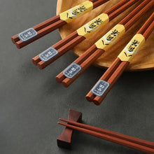 Load image into Gallery viewer, Pointed Japanese Chopsticks | Natural Wood Luxury - 5/10 Pair Set