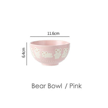 Load image into Gallery viewer, Cute Cat Bear Kobachi Small Bowls | Ceramic Animal Bowl 4.5 Inch - 1 Pc