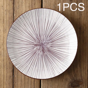 Modern Japanese Dinner Plates | Colorful Ceramic Small Plate - 1 Pc