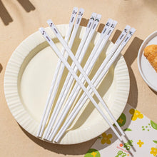 Load image into Gallery viewer, Cute Panda Chinese Chopsticks | White Metal Animal - 5 Pair Set